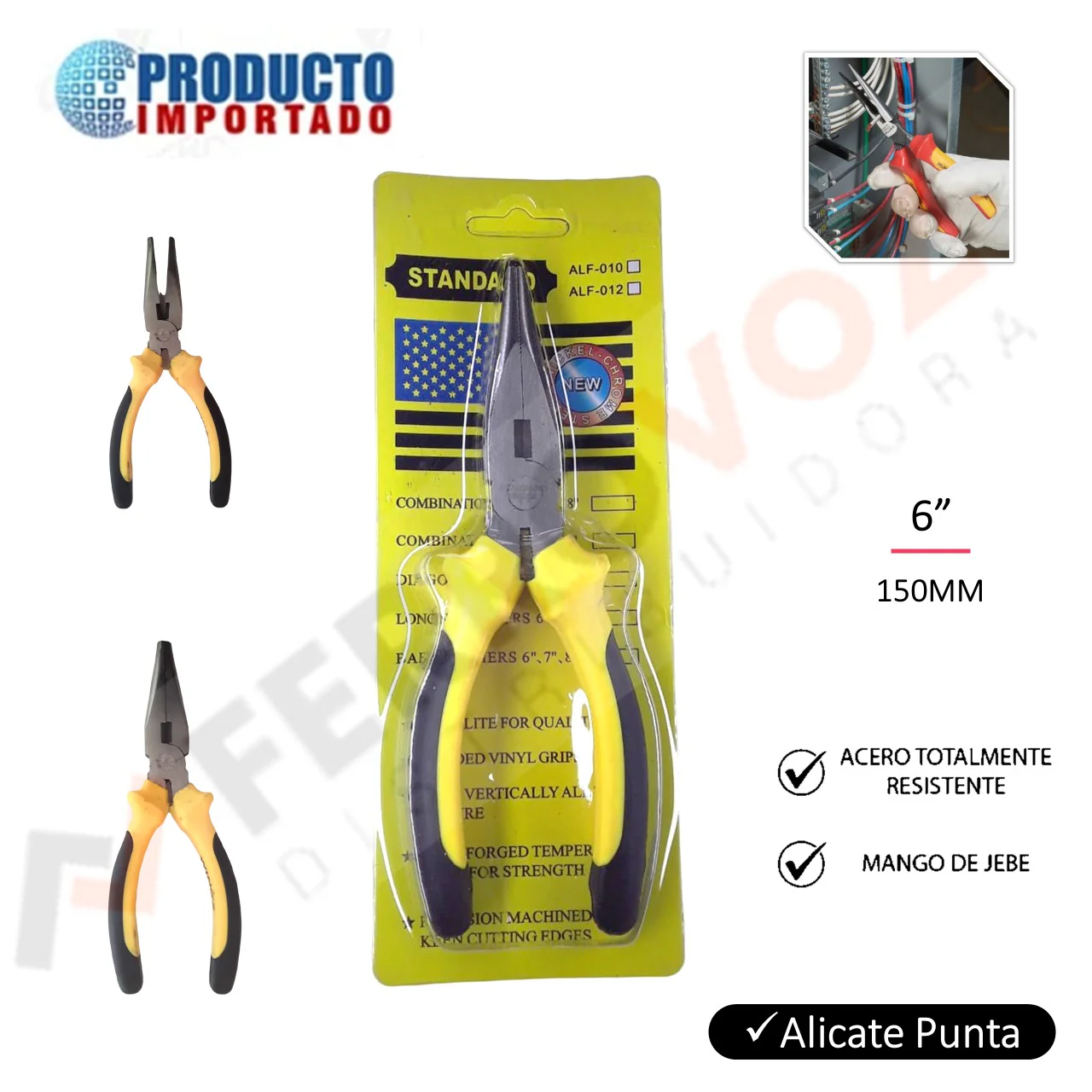 Alicate Punta Larga 6" Comercial